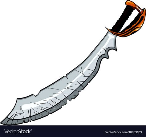 Cutlass pirate sword Royalty Free Vector Image