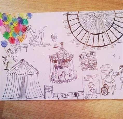 Fun fair drawing