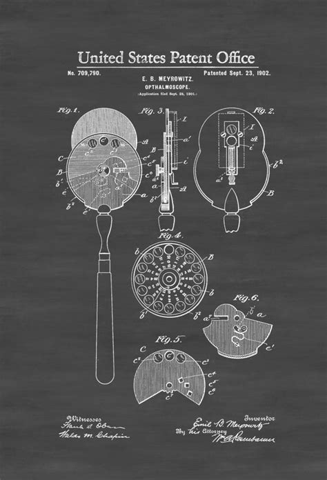 Ophthalmoscope Patent 1902 Patent Print Optometry Doctor