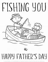 Fathers Day Fishing Coloring Pages Printable sketch template
