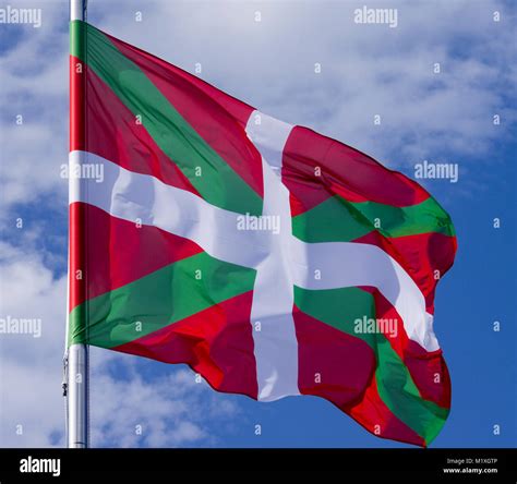 'Ikurriña', Basque country flag Stock Photo - Alamy