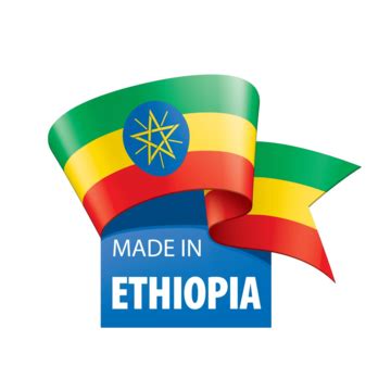 Vector Illustration Of The Ethiopian Flag On A White Backdrop Vector ...