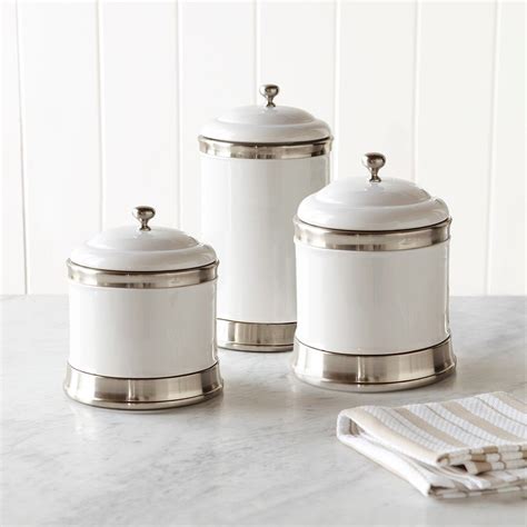 Williams Ceramic Canisters - Set of 3 | Kitchen Counter Organizers | Ceramic canister set ...