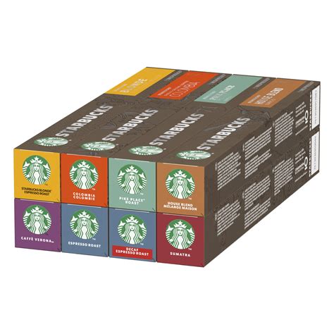 Buy STARBUCKS Variety Pack by Nespresso, 8 Flavours, Coffee s 8 x 10 ...