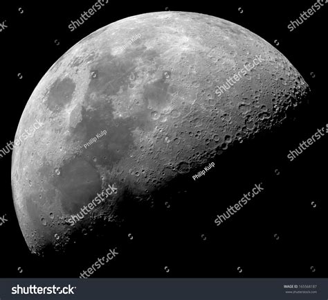 Moon Through Telescope Visible Craters Sea Stock Photo 165568187 - Shutterstock