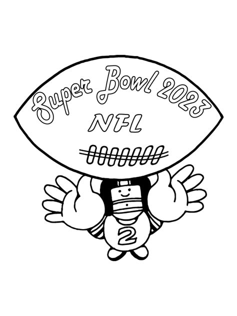 Super Bowl 2023 NFL Coloring Page - Free Printable Coloring Pages for Kids