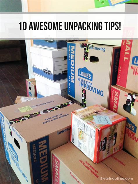 10 awesome unpacking tips - I Heart Nap Time