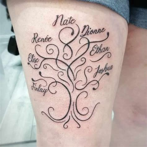 Family tree tattoo ideas with names photos