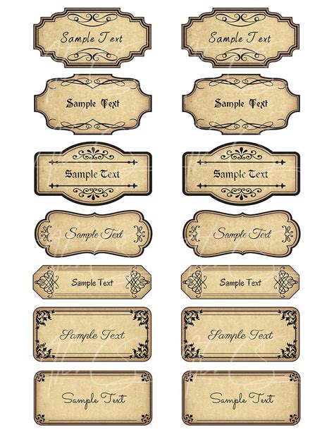 15 Printable Blank Vintage Apothecary Labels Set Editable | Etsy | Halloween labels printable ...