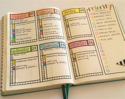 Bullet Journal Weekly Layout Ideas - Sublime Reflection