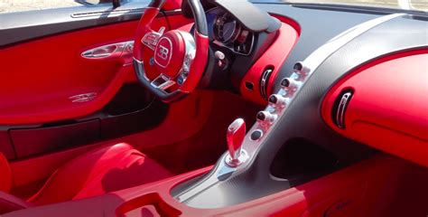 The Red Interior of a Bugatti Chiron : r/Red