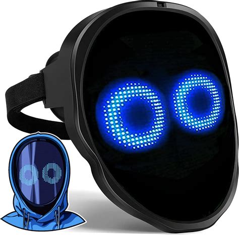 Amazon.com: Face Transforming LED Mask with App Controlled - Programmable LED Halloween Mask ...