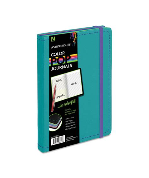 ColorPop Journal, College Ruled, 8 1/4 x 5 1/8, Teal, 240 Sheets