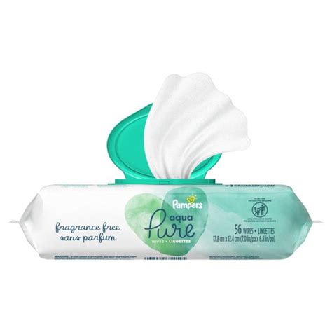 Pampers Aqua Pure Sensitive Baby Wipes 1X Pop-Top 56 Count - Walmart.com