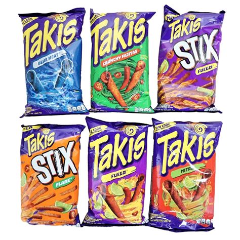 Buy Barcel Takis Tortilla Chips 9.9 oz Sampler (Feugo,Nitro,Churritos,Blue Heat,Fajitas ...