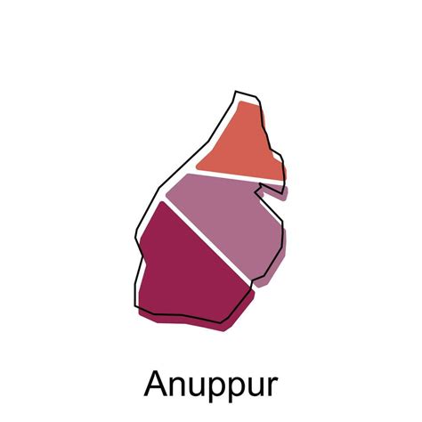 vector map of Anuppur modern outline, High detailed vector illustration ...