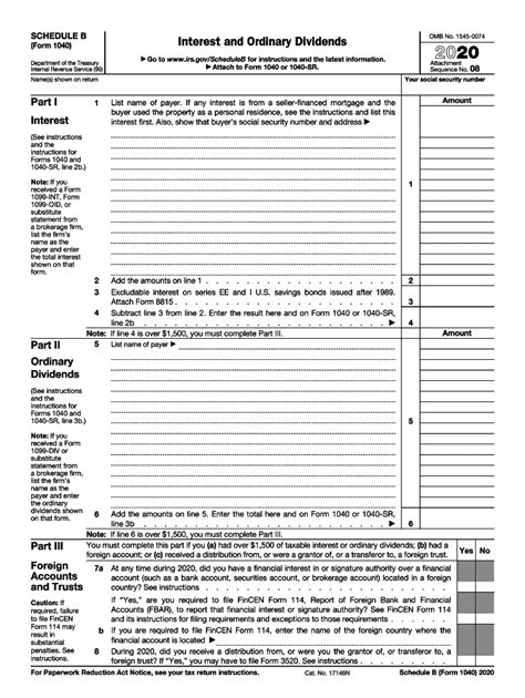 IRS 1040 - Schedule B 2020-2022 - US Legal Forms