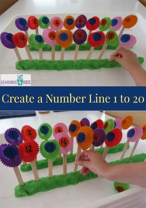 Create a Number Line 1 to 20 | Numeracy activities, Preschool activities, Spring activities