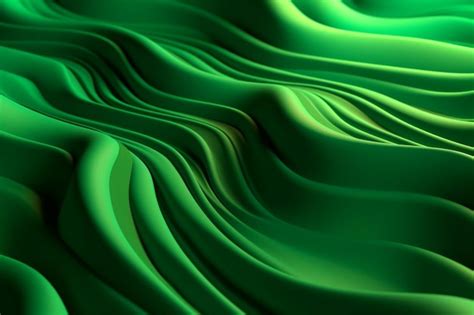 Premium AI Image | Green wave background with a green wave pattern.