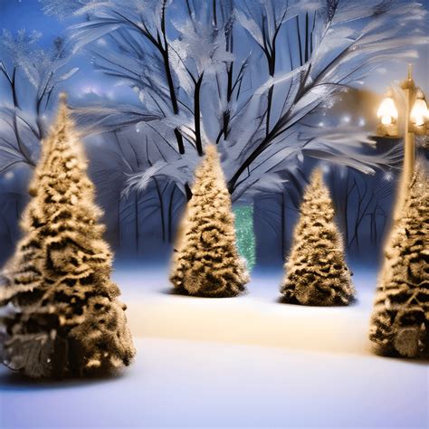 A Realistic Snowy Winter Christmas Scenery · Creative Fabrica