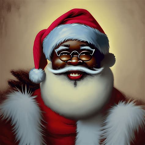 3D African American Santa Claus · Creative Fabrica