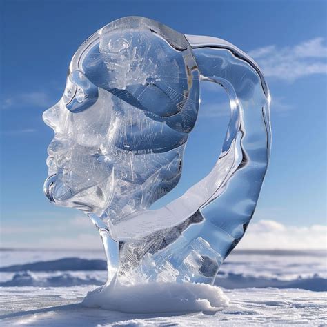 An Abstract Ice Sculpture Representing | Premium AI-generated image