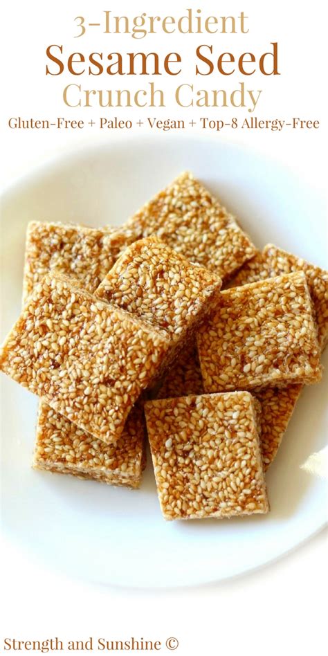 3-Ingredient Sesame Seed Crunch Candy (Gluten-Free)