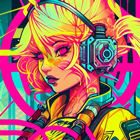 Premium Photo | Cyberpunk Hand drawn Manga and Anime Character in Comisc and Graffity Style 90s ...