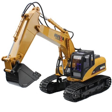 Huina RC Excavator Alloy Shovel 15 CH 2.4G Electric Remote Control Digger Flashing Light& Sound ...