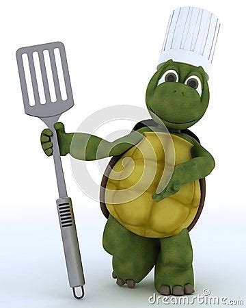 Tortoise Chef With Fish Slice Stock Photography | CartoonDealer.com #28727708