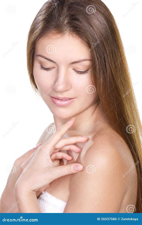 Woman with natural make up stock photo. Image of hands - 26537586