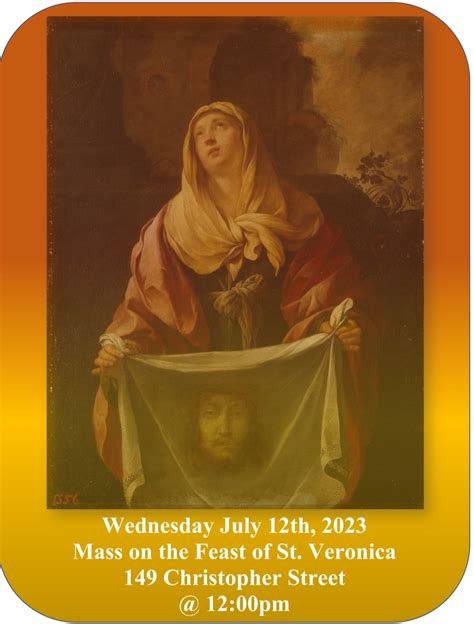 Rare Mass to be held at St. Veronica Church on Christopher St. - The ...