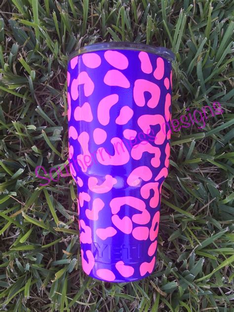 Leopard print powder coated yeti! | Yeti cup designs, Powder coated cups, Glitter yeti