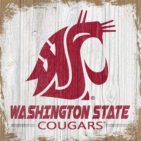 Washington State Cougars 6'' x 6'' Team Logo Block - Walmart.com ...