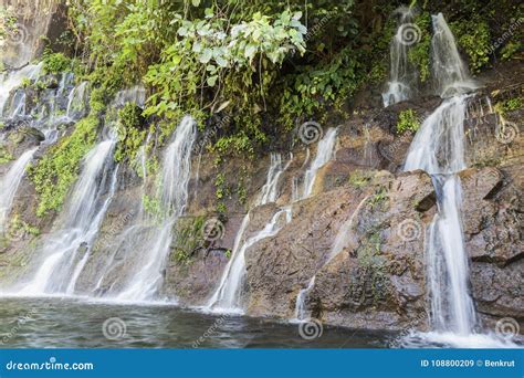 Seven Waterfalls in Juayua stock image. Image of america - 108800209