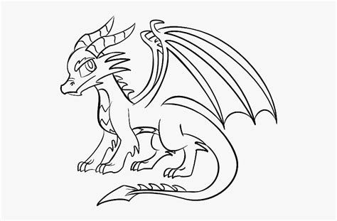 Cool Easy Drawings Of Dragons Fashionplaceface - Dragon Black And White Simple , Free ...