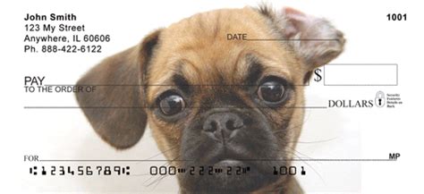 Puggle Designer Checks | Puggles Personal Checks | DesignerDogChecks.com