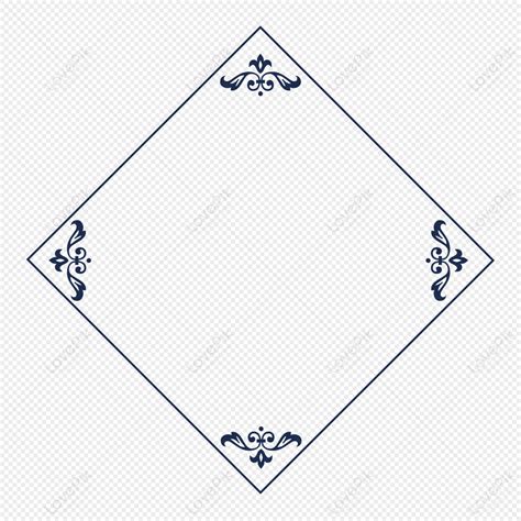 Diamond Border, Frame White, Decorative Frame, Blue Pattern PNG Free ...