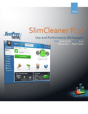 Fillable Online SlimCleaner Plus Fax Email Print - pdfFiller