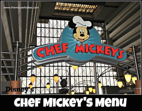 Chef Mickey's Menu | Disney's Contemporary Resort at Walt Disney World