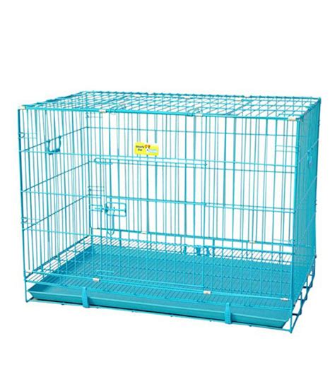 Smarty Pet Dog Cage Blue Imported 24 Inch For Small Dogs with Removable Tray: Buy Smarty Pet Dog ...