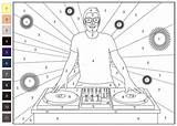 DJ Color By Number  Free Printable Coloring Pages sketch template