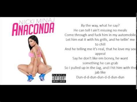 Anaconda Nicki Minaj Lyrics