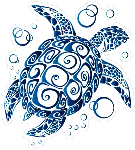 Tribal Sea Turtle - Bumper Sticker / Decal - Peace Resource Project