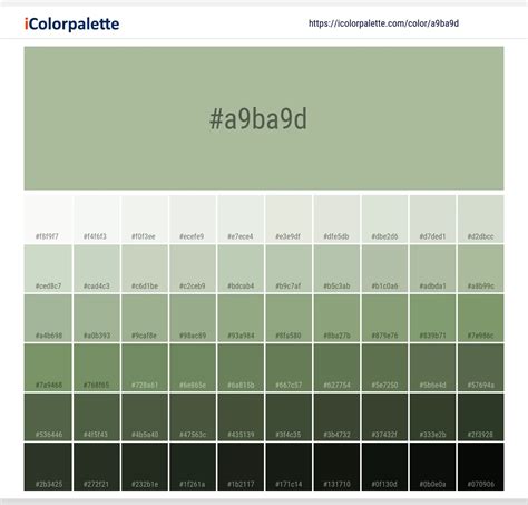 Pantone 15-6313 Tpx Laurel Green Color | Hex color Code #A9BA9D ...