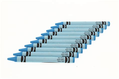 Sky Blue Crayola Crayons 10 Pack - Etsy