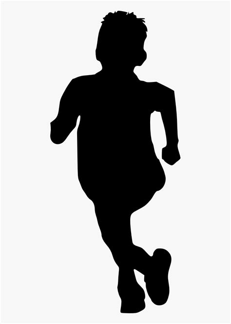 Child Running Silhouette Free, HD Png Download , Transparent Png Image - PNGitem