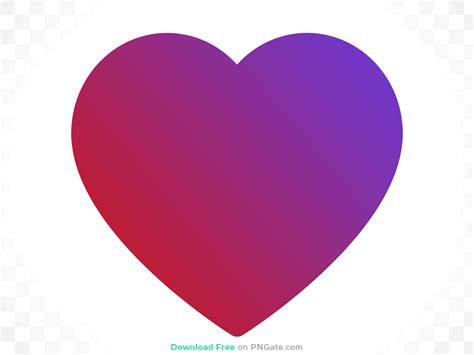 Red-Blue Gradient Heart PNG Image Download for Free – PNGate