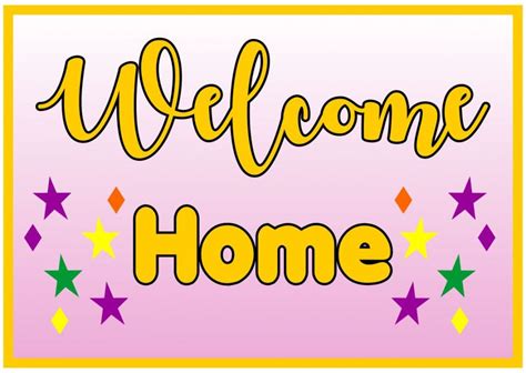 Sample 7 Best Welcome Home Signs Printable Printablee Welcome Home ...