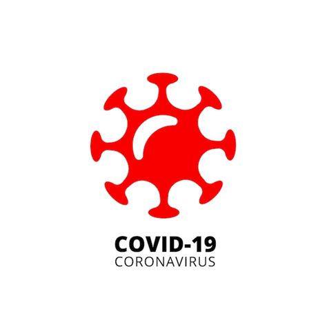 Free Vector | Covid-19 red logo template